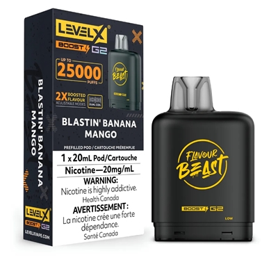 Level X Flavour Beast Boost Pod 25K 20ml - Blastin' Banana Mango