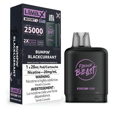 Level X Flavour Beast Boost Pod 25K 20ml - Bumpin' Blackcurrant