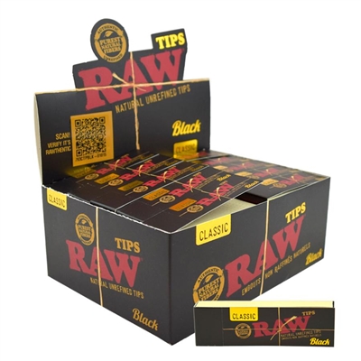 Raw Black Rolling Paper Tips