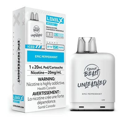 Level X Flavour Beast Unleashed Boost Pod 20ml - Epic Peppermint 20mg