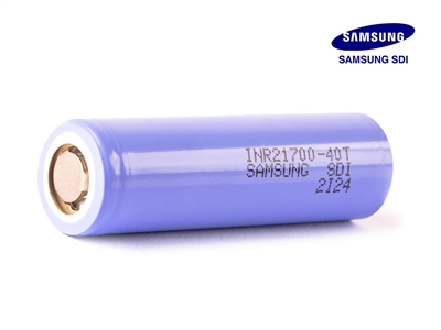 Samsung 40T 21700 4000mAh 40A Flat Top Battery