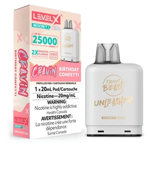 Level X Boost Pod Unleashed 25K 20ml - Birthday Confetti