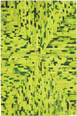 Green Cow Hide Rug MH-256