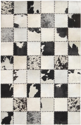 Black/Cream Cow Hide Rug MH-272