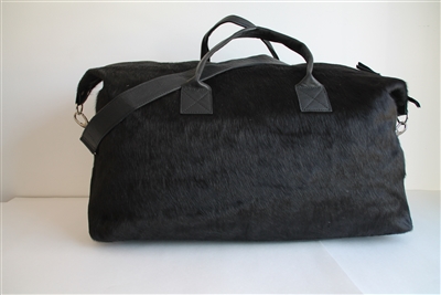 Black Cow Hide Weekend Duffel - Lg