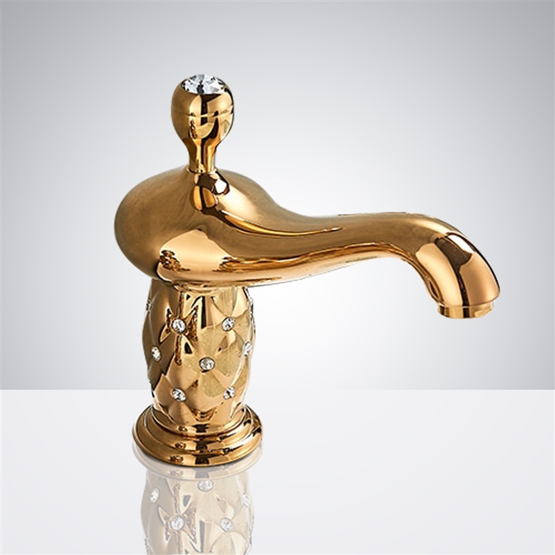 Gold Automatic Sensor Touchless Basin Faucet