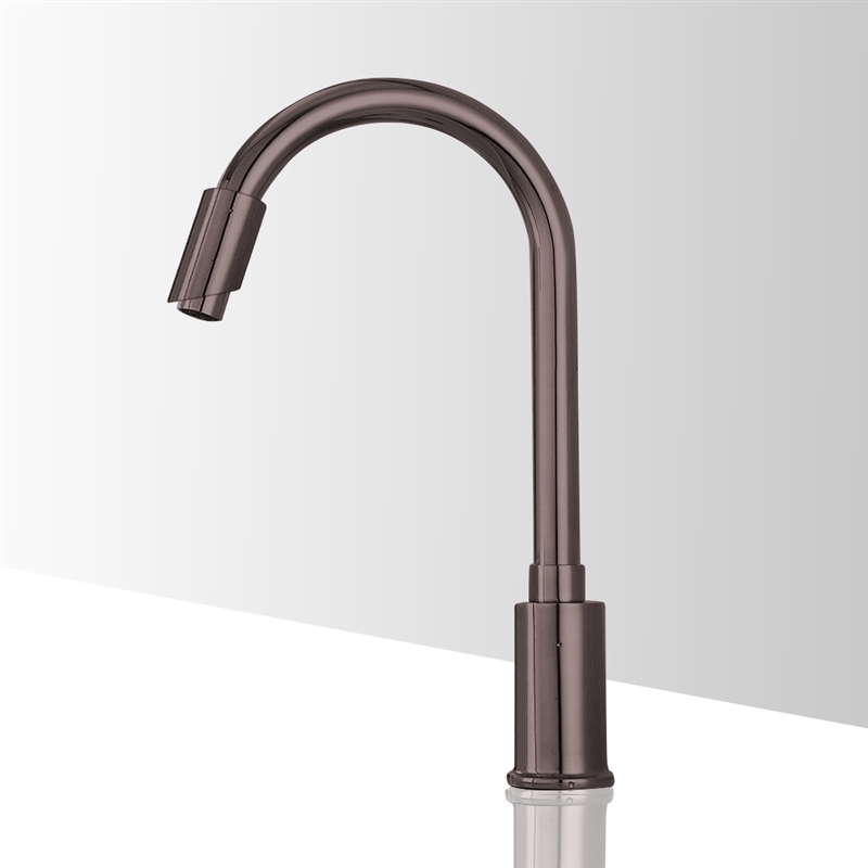 Fontana Rio Goose Neck Hands Free Commercial Automatic Faucet Oil Rubbed Bronze Finish