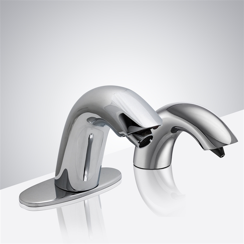 Fontana Commercial Chrome Automatic Dual Motion Sensor Faucet and Soap Dispenser