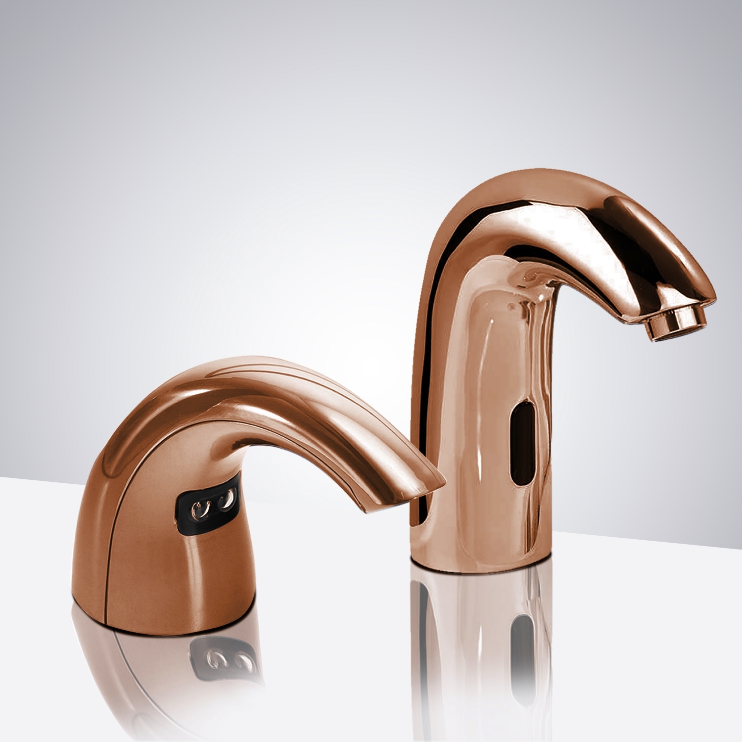 Fontana Motion Sensor Faucet & Hand Sanitizer Automatic Soap Dispenser for Restrooms in Rose Gold