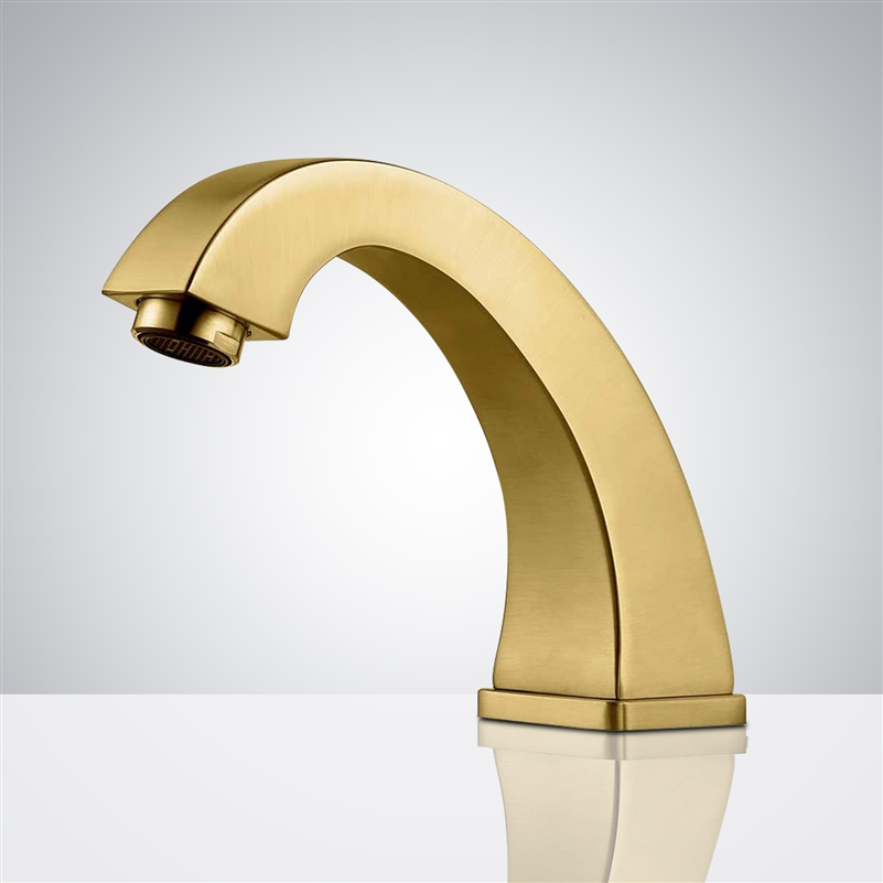 Fontana Commercial Brushed Gold Touchless Automatic Sensor Hands Free Faucet