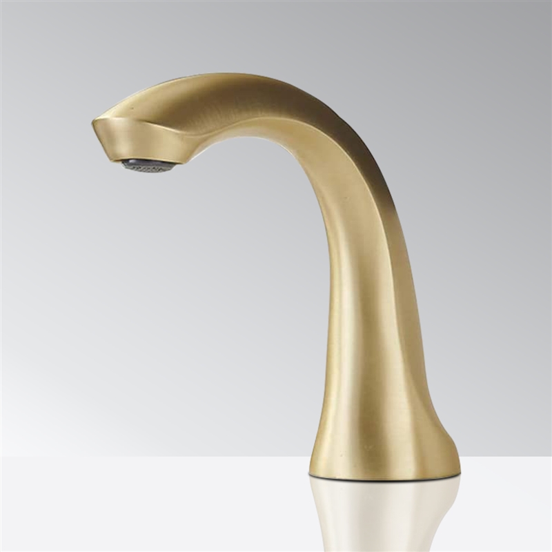 Fontana Commercial Brushed Gold Touchless Automatic Sensor Hands Free Faucet