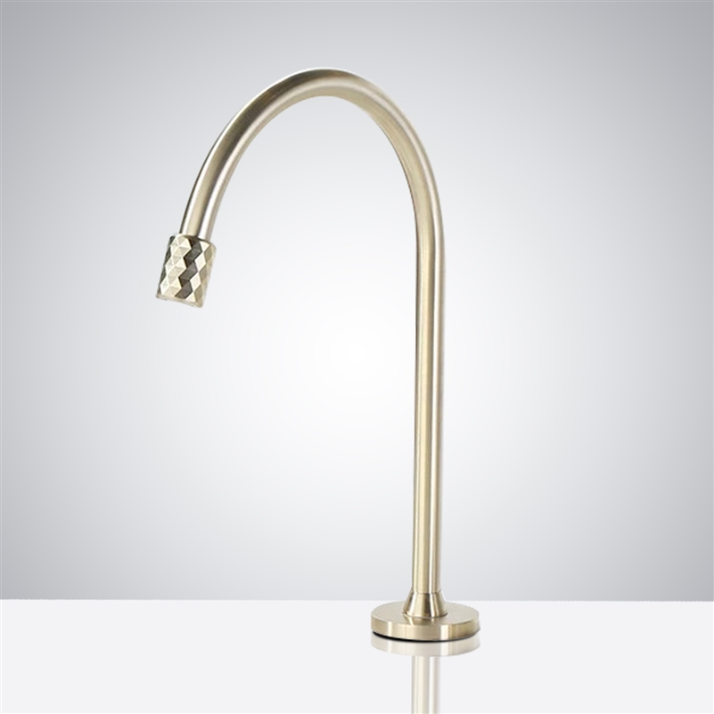 Fontana Commercial Brushed Gold Touchless Automatic Sensor Hands Free Faucet