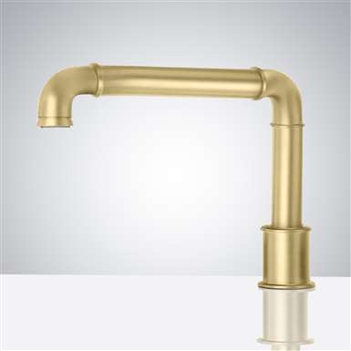 Fontana Commercial Brushed Gold Touchless Automatic Sensor Hands Free Faucet