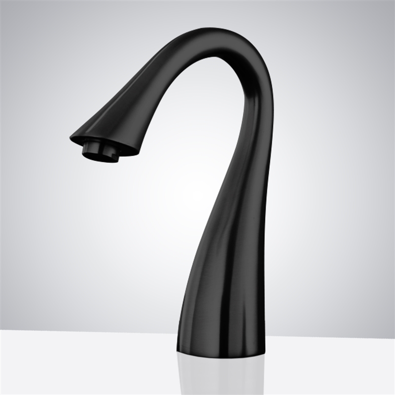 Public Restroom Black Touchless Automatic Sensor Hands Free Faucet