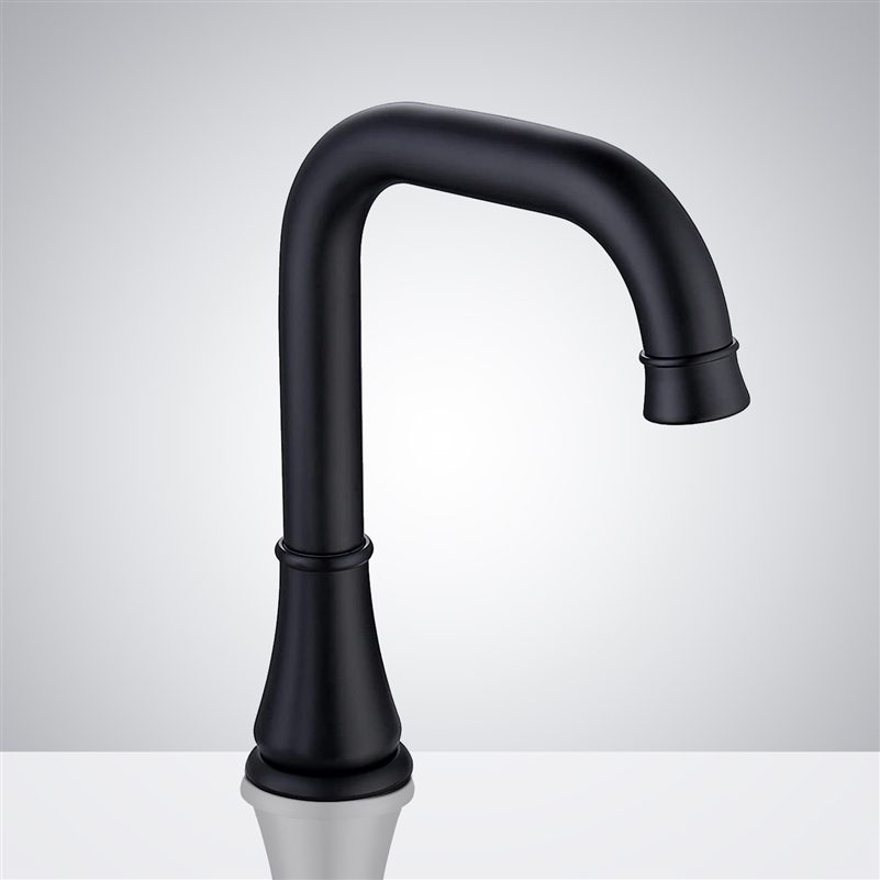 Restaurant Matte Black Automatic Sensor Hands Free Faucet