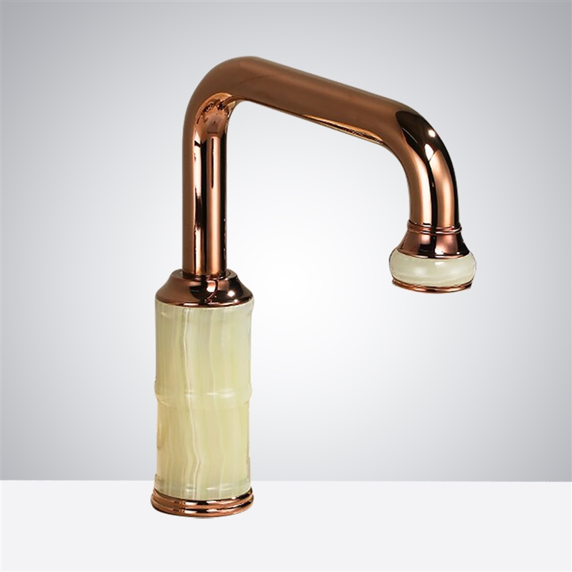 Architectural Design Rose Gold Automatic Sensor Hands Free Faucets