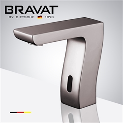 Bravat Commercial Brushed Nickel Automatic Hands Free Motion Sensor Faucet
