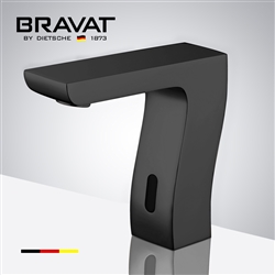 Bravat Commercial Matte Black Automatic Hands Free Motion Sensor Faucet