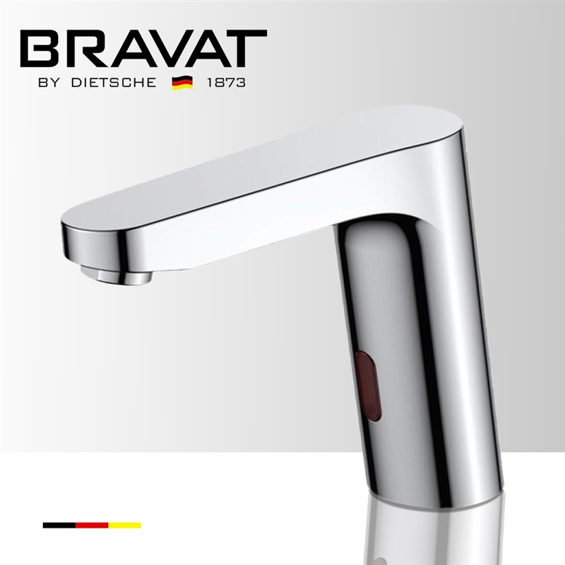 Bravat Commercial Deck Mount Chrome Touchless Bath Faucet