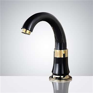 Fontana Commercial Black and Gold Automatic Sensor Faucet