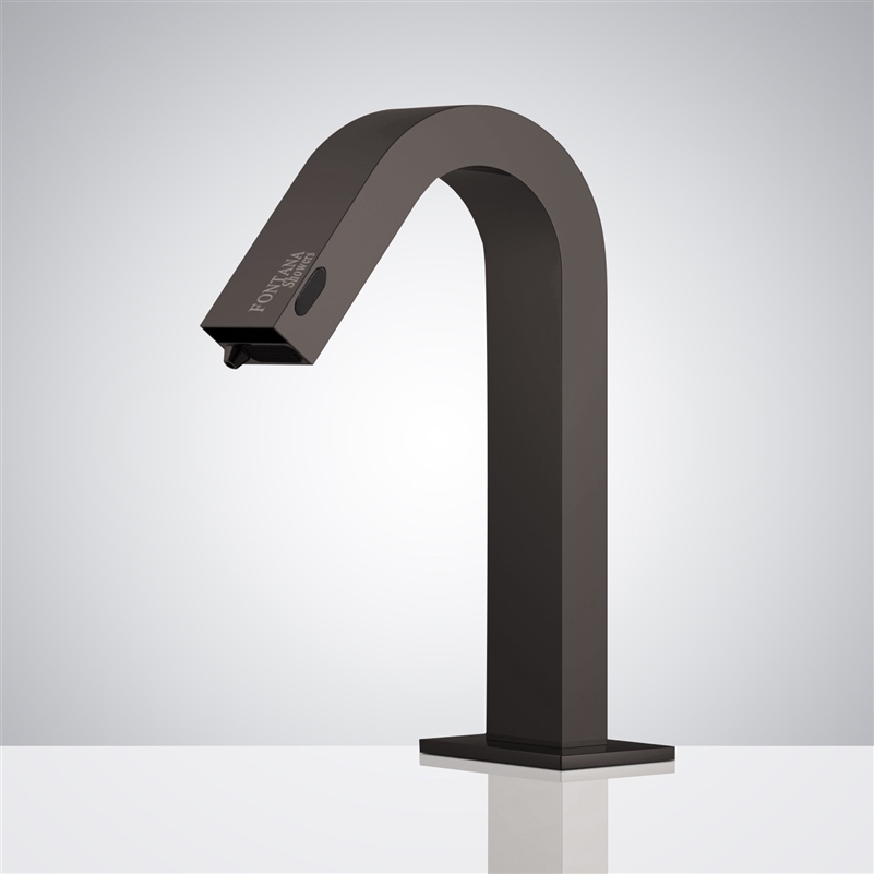 Fontana Dual Function Automatic Deck Mount Dark Oil-Rubbed Bronze Sensor Water Faucet and Soap Dispenser