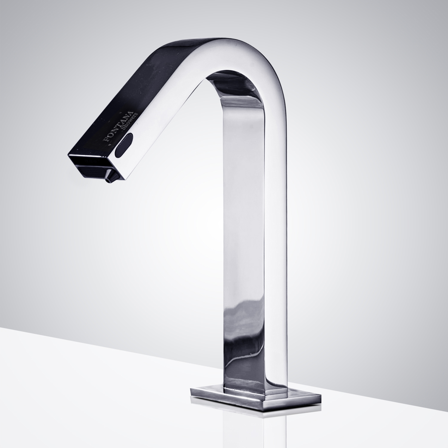 Fontana Dual Function Automatic Deck Mount Chrome Sensor Water Faucet and Soap Dispenser
