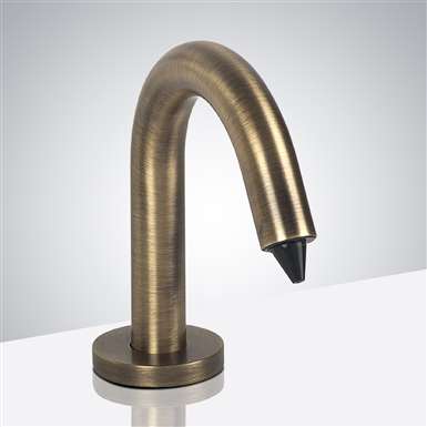 Fontana Sensor Deck Mount  Soap Dispenser In Antique Brass Finish