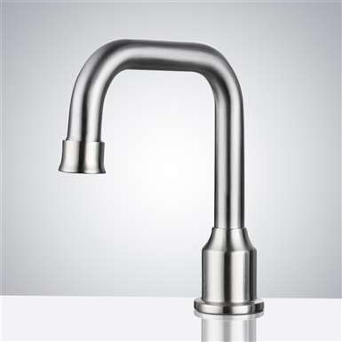 Touchless Bathroom Faucet Chrome Finish Deck Mounted