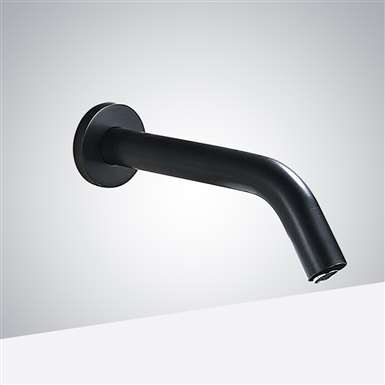 Brio Wall Mount Commercial Sensor Faucet Black Finish