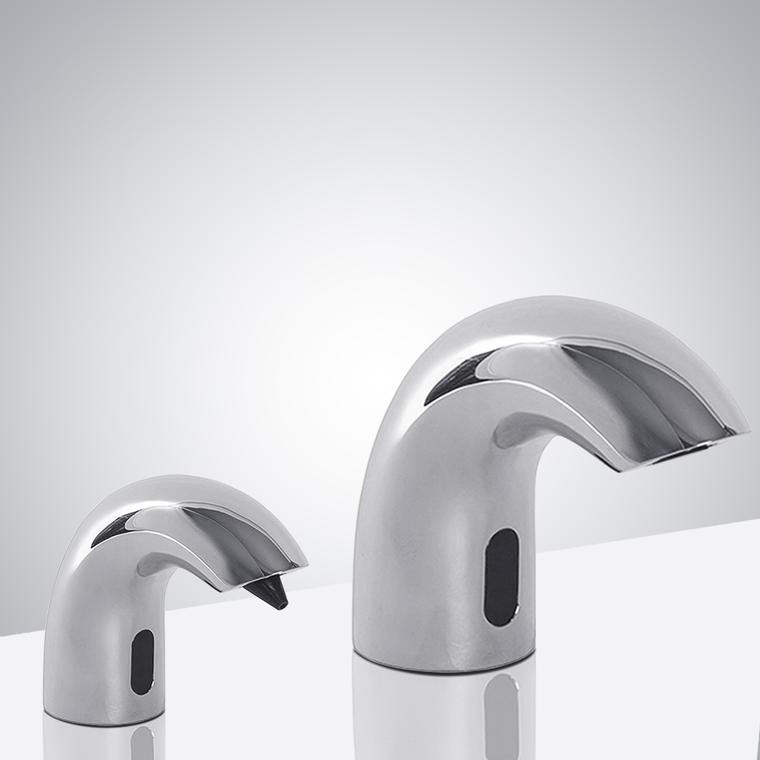 DUPLICATE Fontana Leo Chrome Finish Dual Automatic Commercial Sensor Faucet And Soap Dispenser