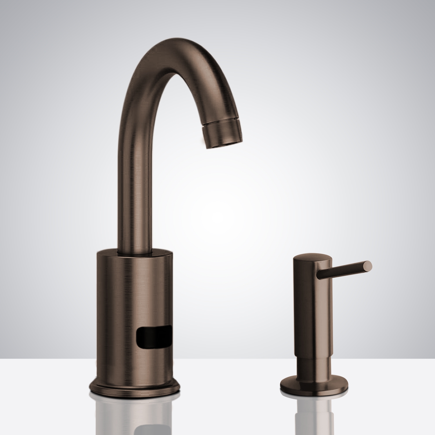 Fontana Commercial Oil Rubbed Bronze Touchless Automatic Sensor Faucet & Manual Soap Dispenser