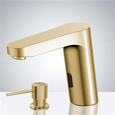 Commercial Brushed Gold Touchless Automatic Sensor Faucet