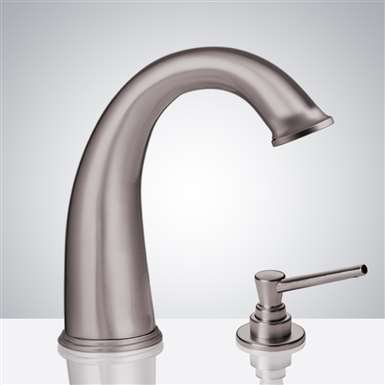 Fontana Commercial Brushed Nickel Touchless Automatic Sensor Faucet & Manual Soap Dispenser