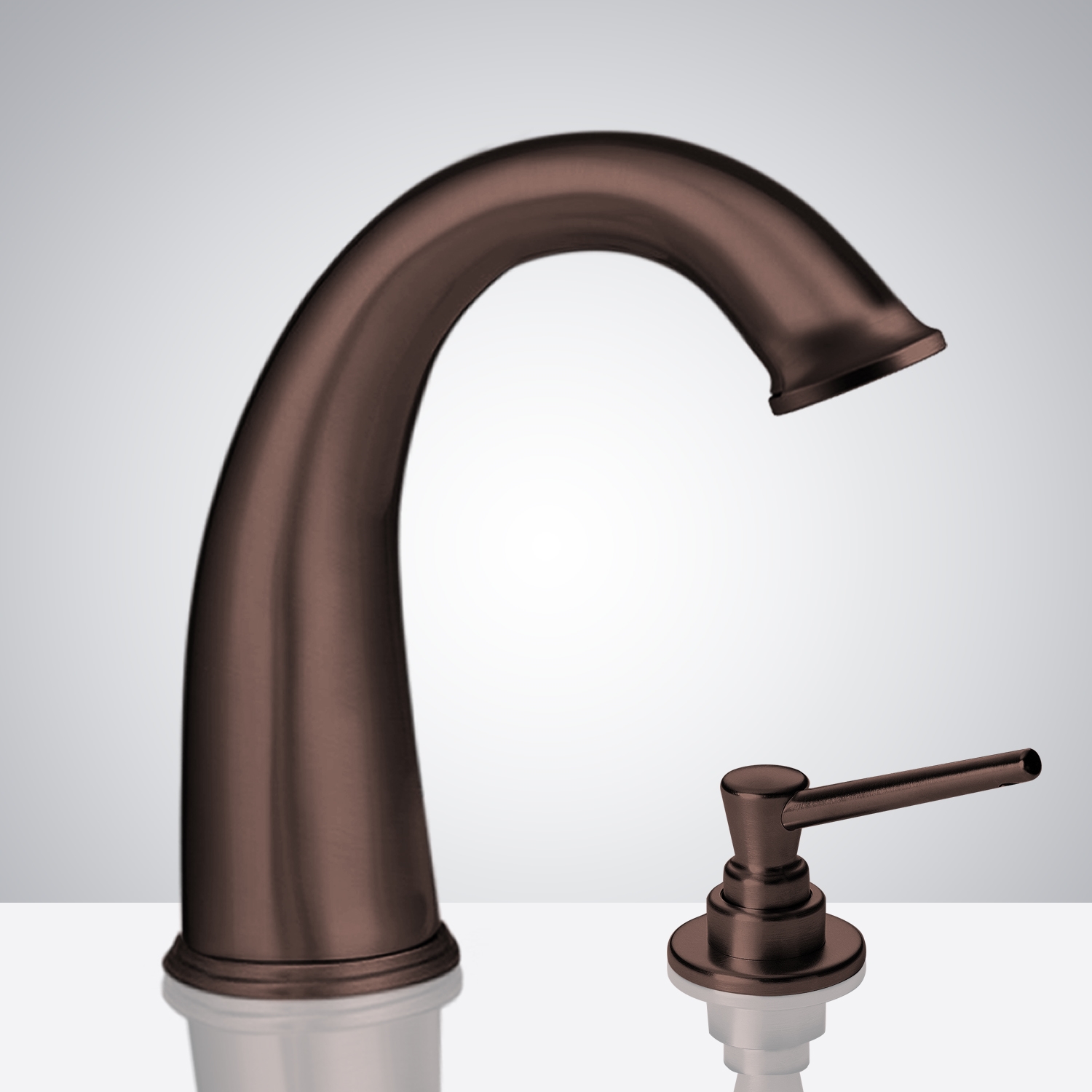 Fontana Commercial Oil Rubbed Bronze Touchless Automatic Sensor Faucet & Manual Soap Dispenser