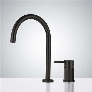 Fontana  Matte Black Touch less Automatic Sensor Faucet & Manual Soap Dispenser