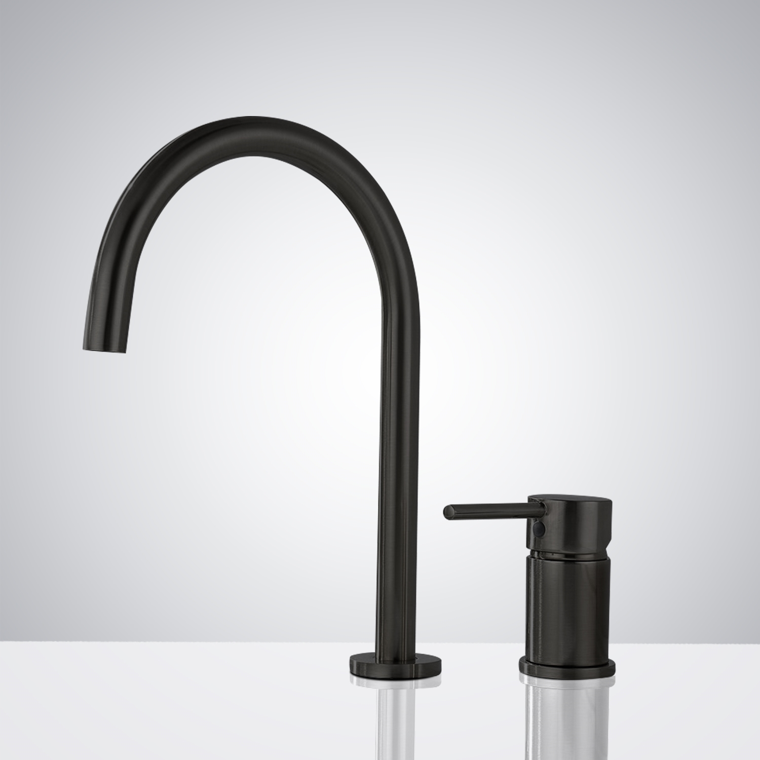 Fontana  Matte Black Touch less Automatic Sensor Faucet & Manual Soap Dispenser