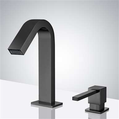 Fontana  Matte Black Touch less Automatic Sensor Faucet & Manual Soap Dispenser