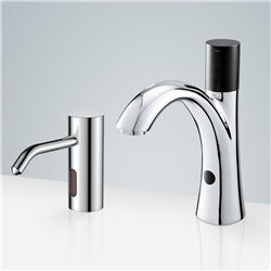 Fontana Marsala Motion Sensor Faucet & Automatic Soap Dispenser for Restrooms in Chrome Finish