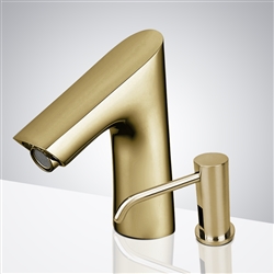 Fontana Geneva Motion Sensor Faucet & Automatic Soap Dispenser for Restrooms in Brushed Gold Finish