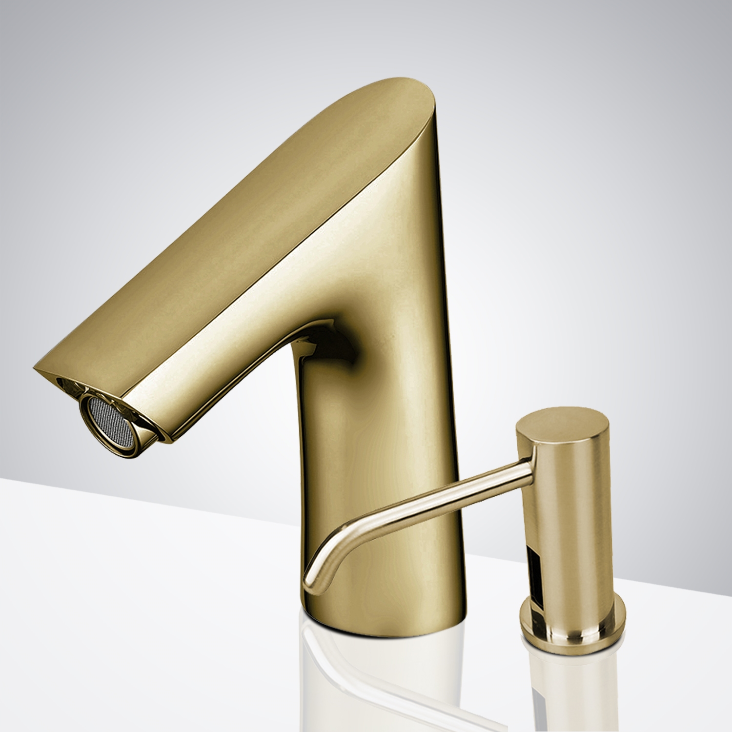 Fontana Geneva Motion Sensor Faucet & Automatic Soap Dispenser for Restrooms in Brushed Gold Finish