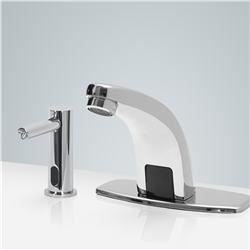 Fontana Marsala Motion Sensor Faucet & Automatic Soap Dispenser for Restrooms in Chrome