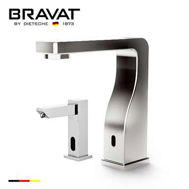 Fontana Carpi Chrome Freestanding Automatic  Sensor Faucet & Automatic Soap Dispenser
