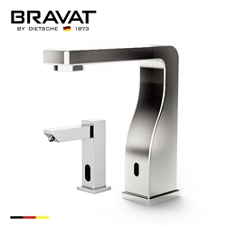 Fontana Carpi Chrome Freestanding Automatic Commercial Sensor Faucet & Automatic Soap Dispenser