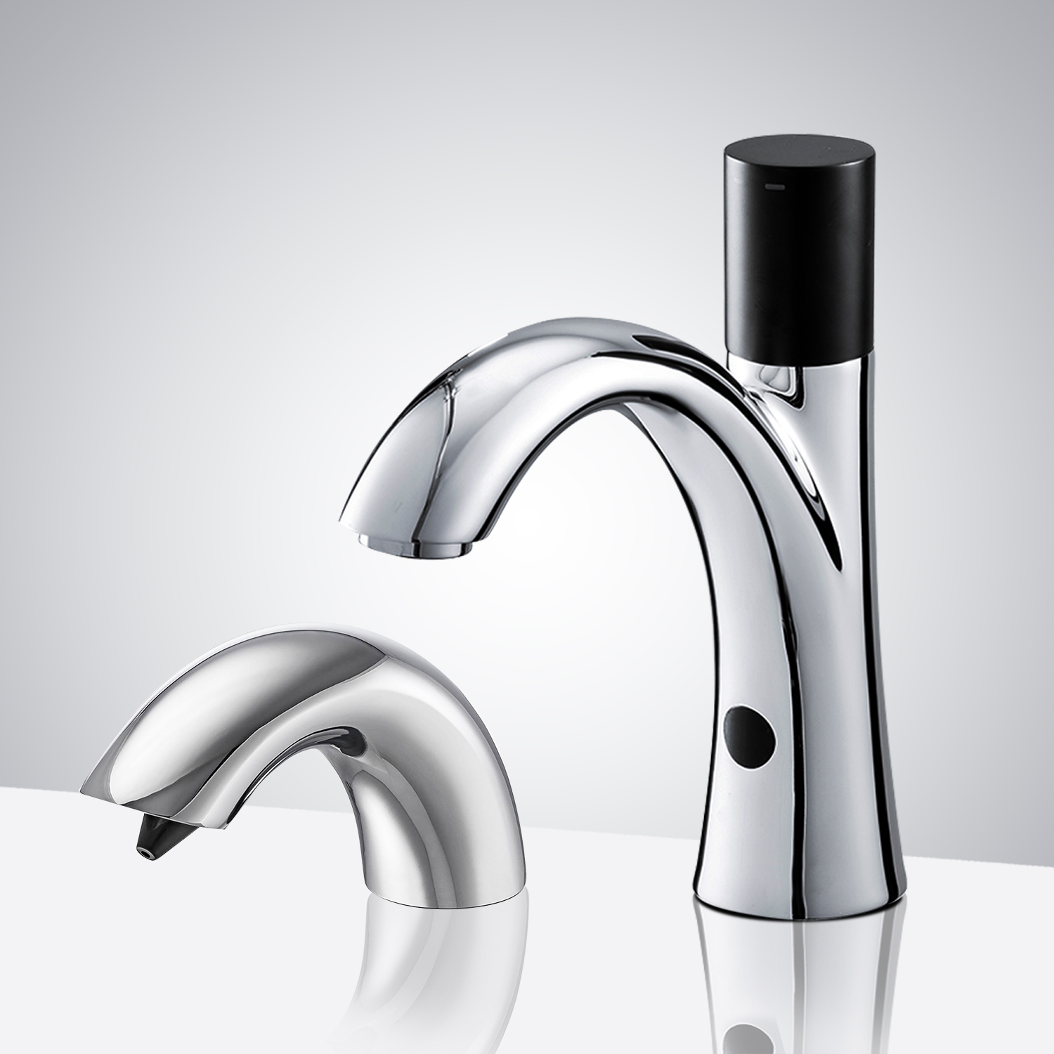 DUPLICATE Fontana Toulouse Freestanding Automatic Commercial Sensor Faucet & Automatic Soap Dispenser