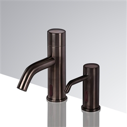 Fontana Creteil Motion Sensor Faucet & Automatic Soap Dispenser for Restrooms in Light Oil Rubbed Bronze