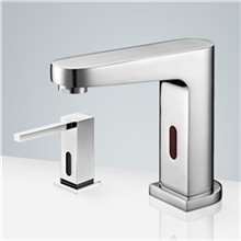 Fontana Marseille Chrome Finish Motion Sensor Faucet & Automatic Soap Dispenser for Restrooms