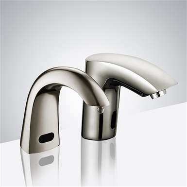 Fontana Toulouse Motion Sensor Faucet & Automatic Soap Dispenser for Restrooms in Brushed Nickel