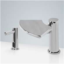 Fontana Deauville Chrome Hands-Free Motion Sensor Faucet & Automatic Liquid Foam Soap Dispenser for Restrooms
