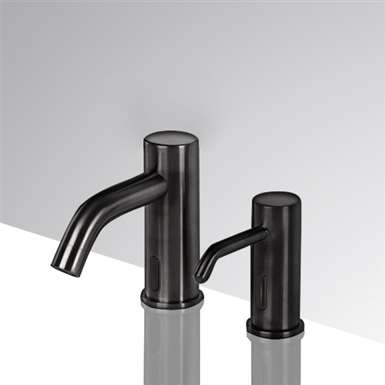 Fontana Toulouse Commercial Oil Rubbed Bronze Motion Sensor Faucet & Automatic Soap Dispenser for Restrooms