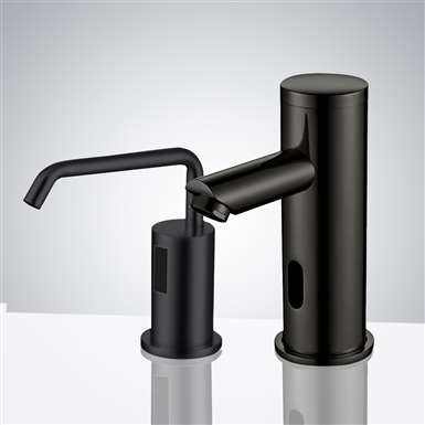 Fontana Sénart Commercial Automatic Motion Sensor Faucet & Automatic Deck Mount Sensor Liquid Soap Dispenser for Restrooms in Oil Rubbed Bronze Finish